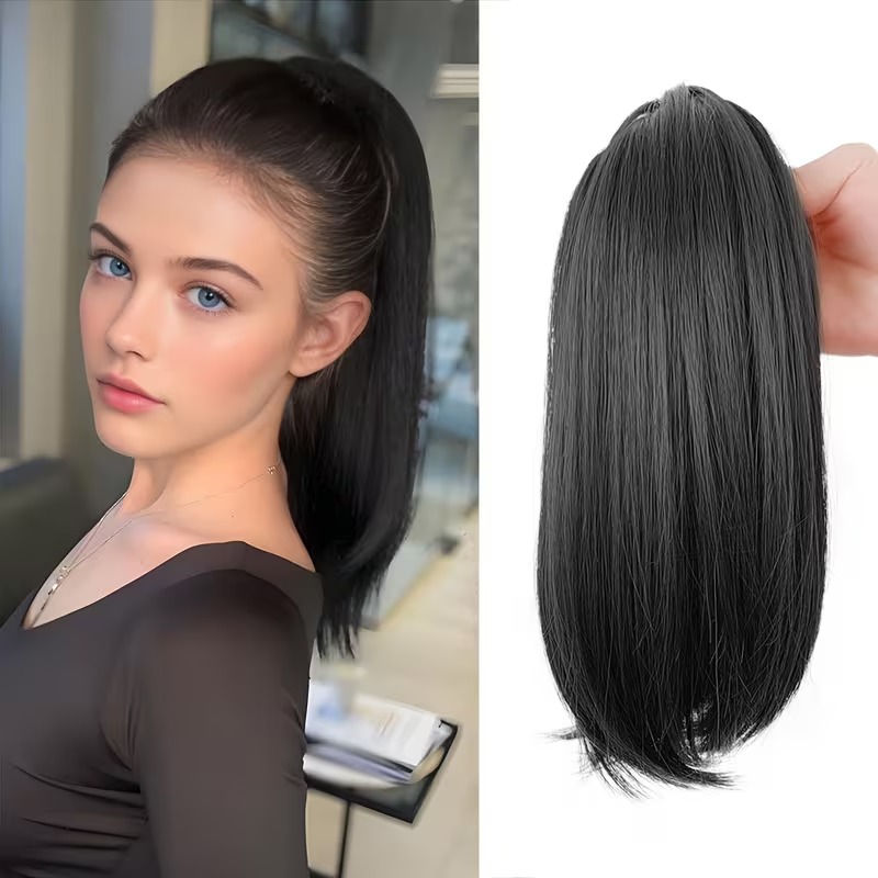 Black Claw Clip Ponytail Extension
