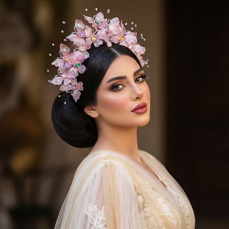 Luxury Floral Rhinestone Headband Hair Accessory