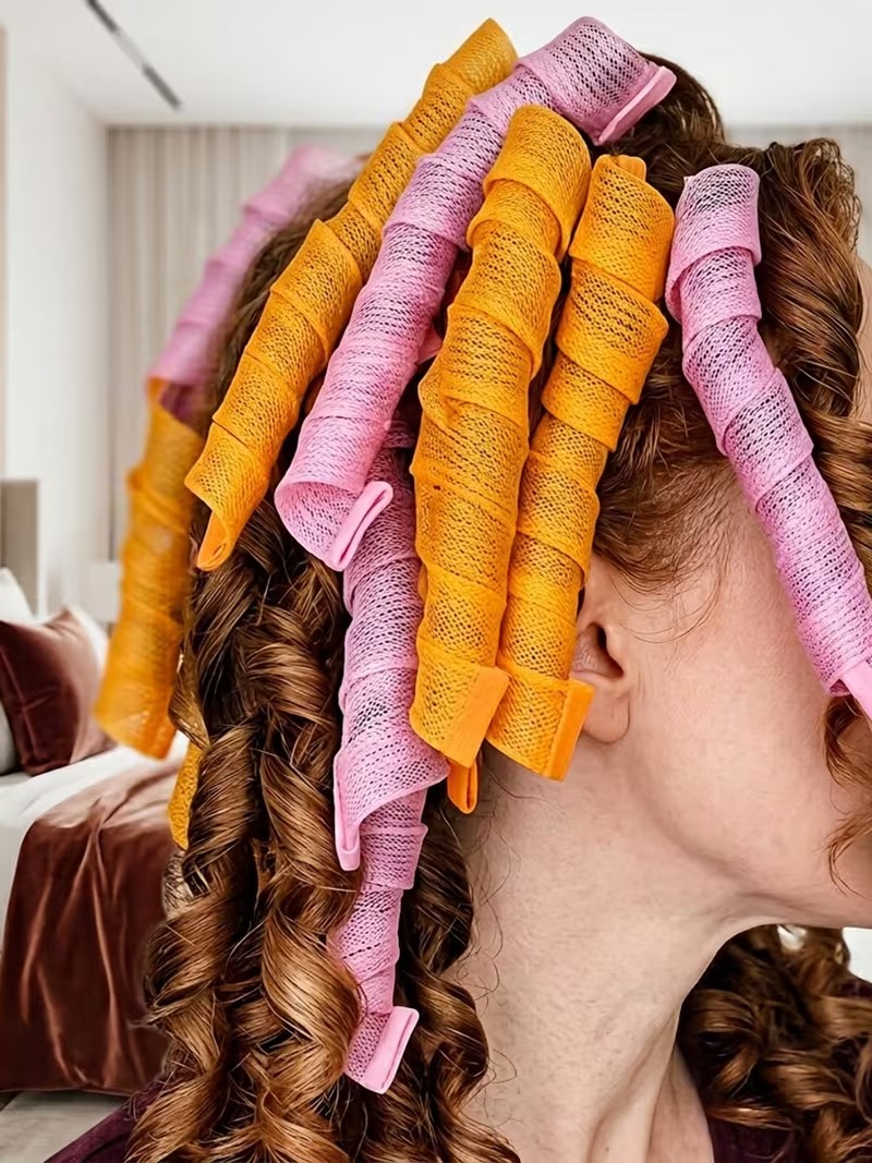 Heatless Spiral Hair Curler Set